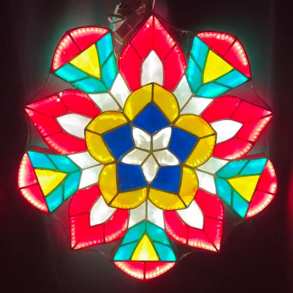 Sampabell Design Capiz Parol – Colored LED Christmas Filipino Lantern