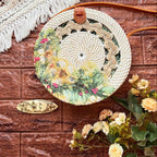 Classic Handwoven Rattan Bag — Chic Florals