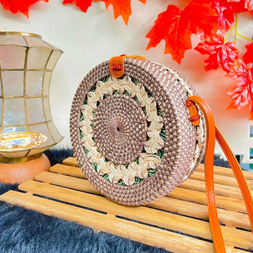 Double Braid Authentic Bali Handwoven Rattan Bag