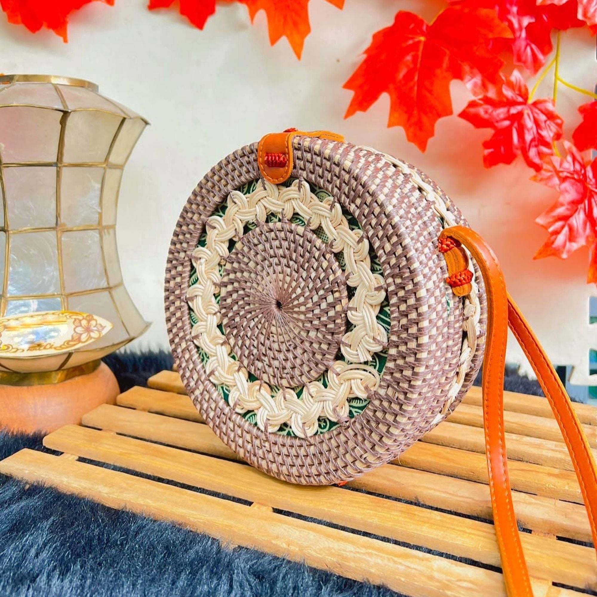 Double Braid Authentic Bali Handwoven Rattan Bag