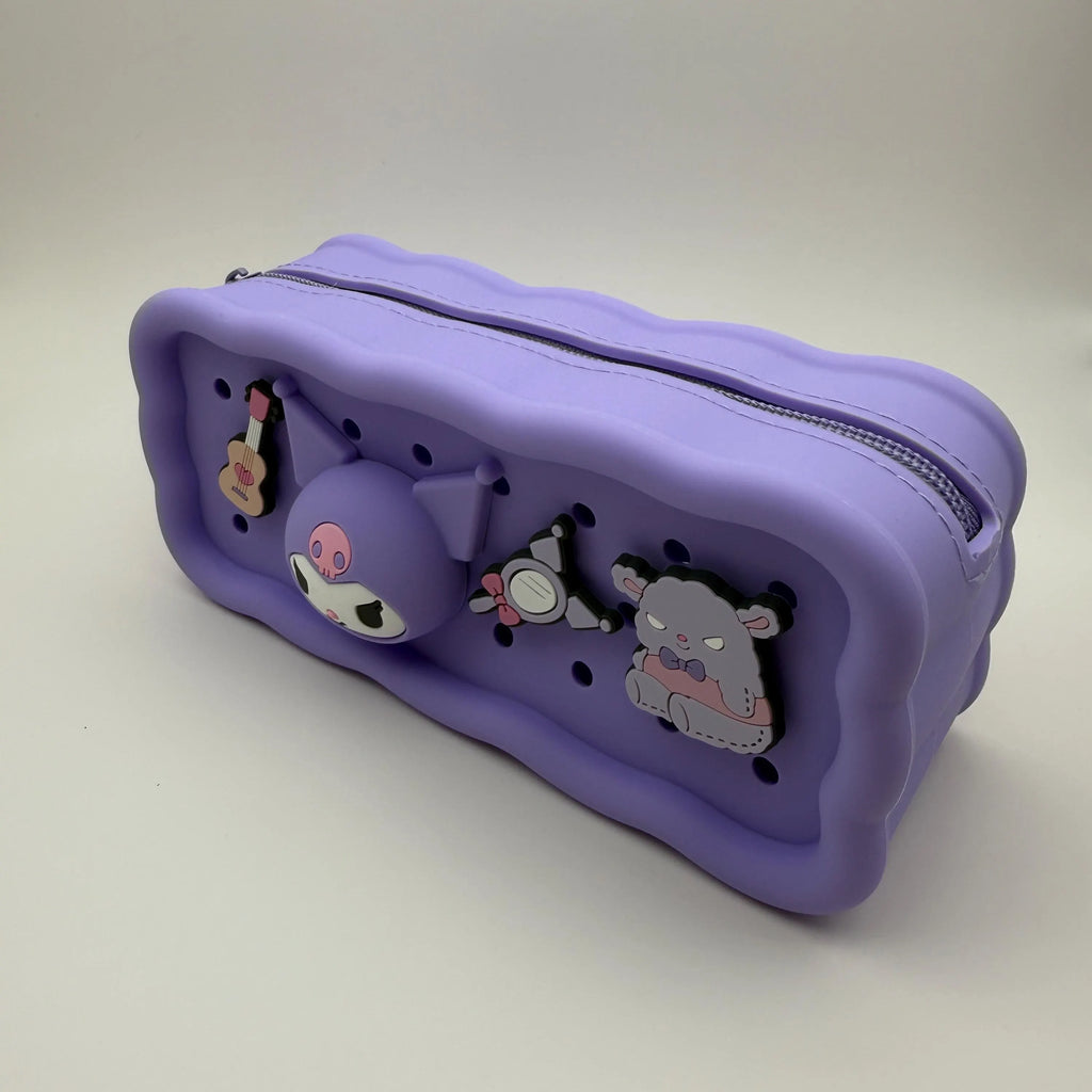 Silicone Kuromi Charm Pencil Pouch