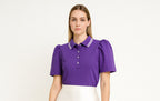 Binibini - Purple Polo Filipiniana Top