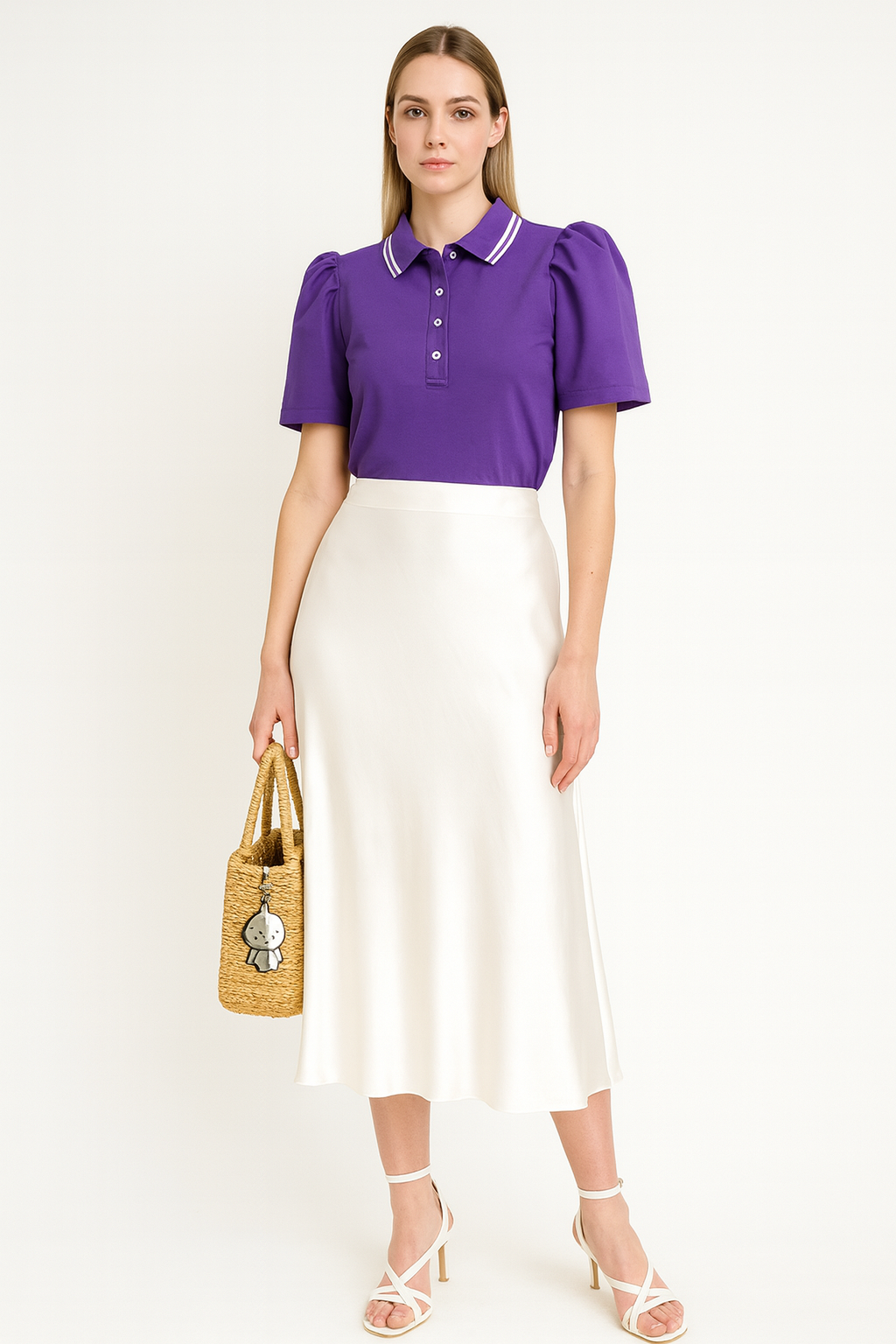 Binibini - Purple Polo Filipiniana Top