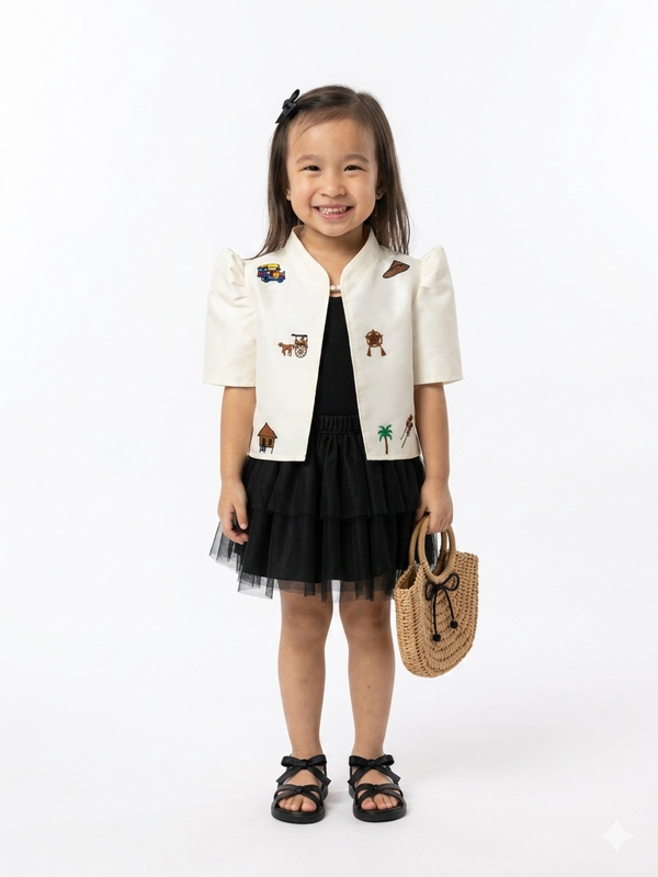 Dalagang Amihan - Girl's Filipinana Modern Bolero