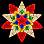 Merry Starlight Capiz Parol– Colored LED Christmas Star Lantern | Authentic Handmade Capiz Shell Decor