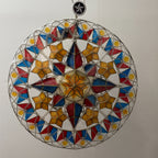 Philippine Flag-Inspired Tala Capiz Parol - Colored LED Christmas Filipino Lantern