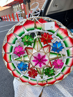 Rainbow Tala Capiz Parol – Colored LED Christmas Filipino Lantern