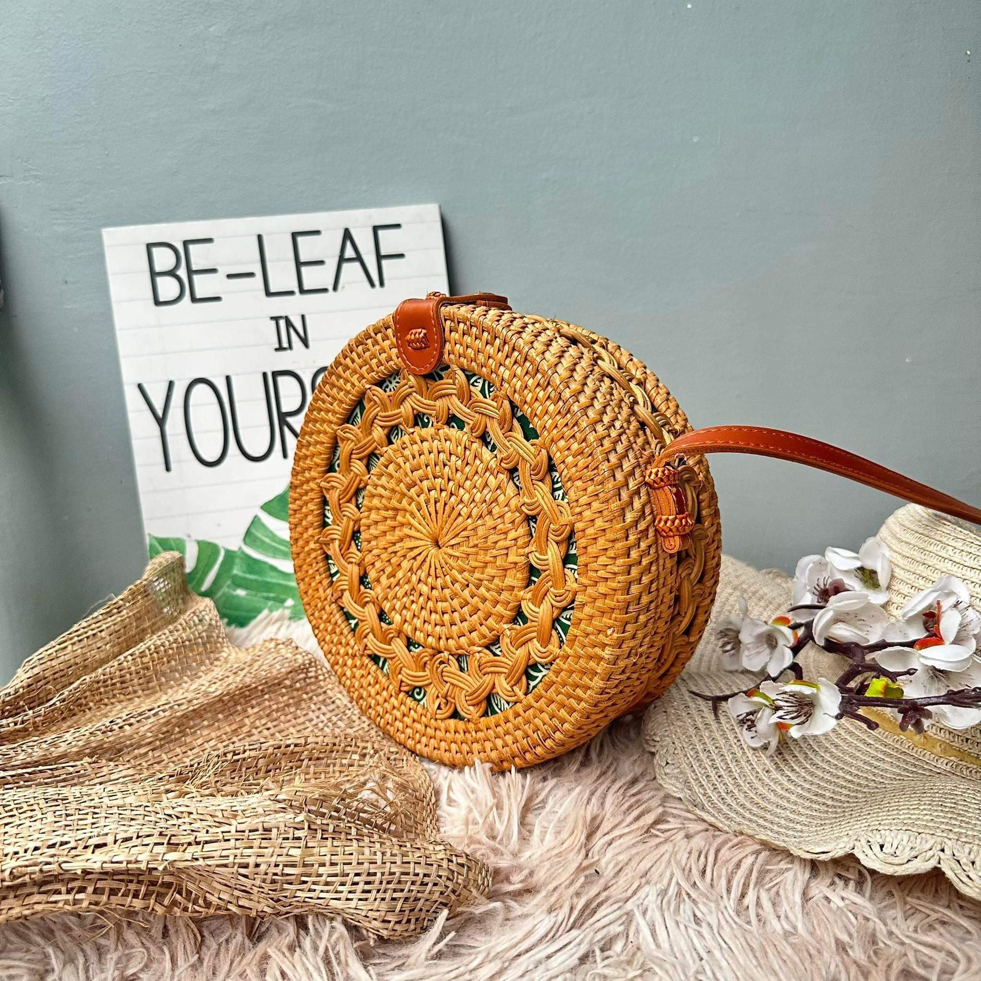 Double Braid Authentic Bali Handwoven Rattan Bag