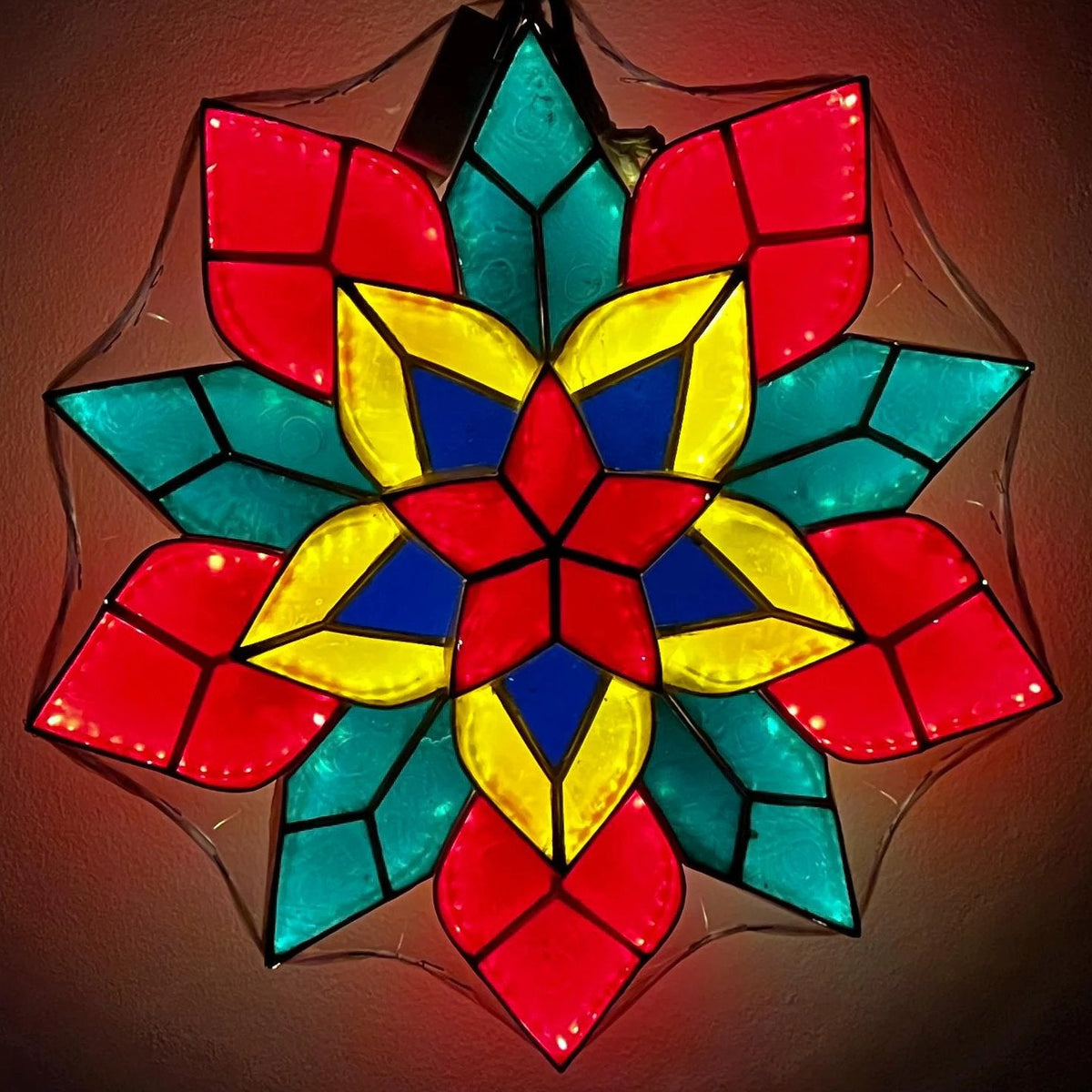 Sampaguita Capiz Parol – Colored LED Christmas Filipino Lantern