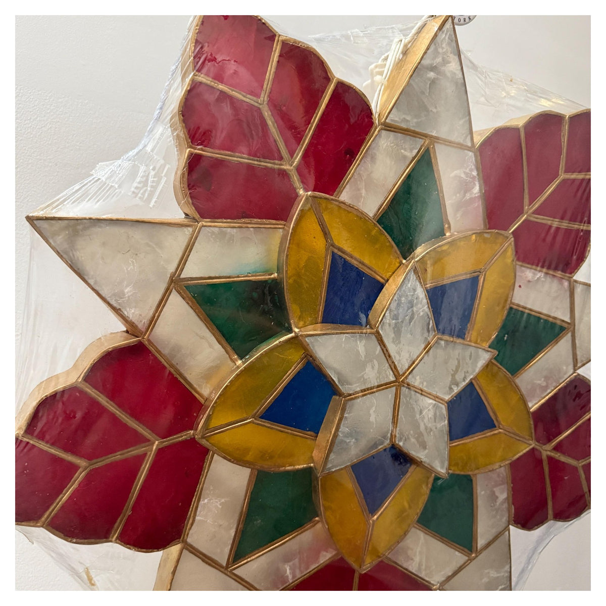 Merry Starlight Capiz Parol– Colored LED Christmas Star Lantern | Authentic Handmade Capiz Shell Decor