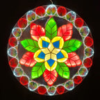 Classic Mistletoe Parol – Colored LED Christmas Star Lantern | Authentic Handmade Capiz Shell Decor