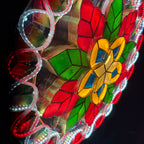 Classic Mistletoe Parol – Colored LED Christmas Star Lantern | Authentic Handmade Capiz Shell Decor