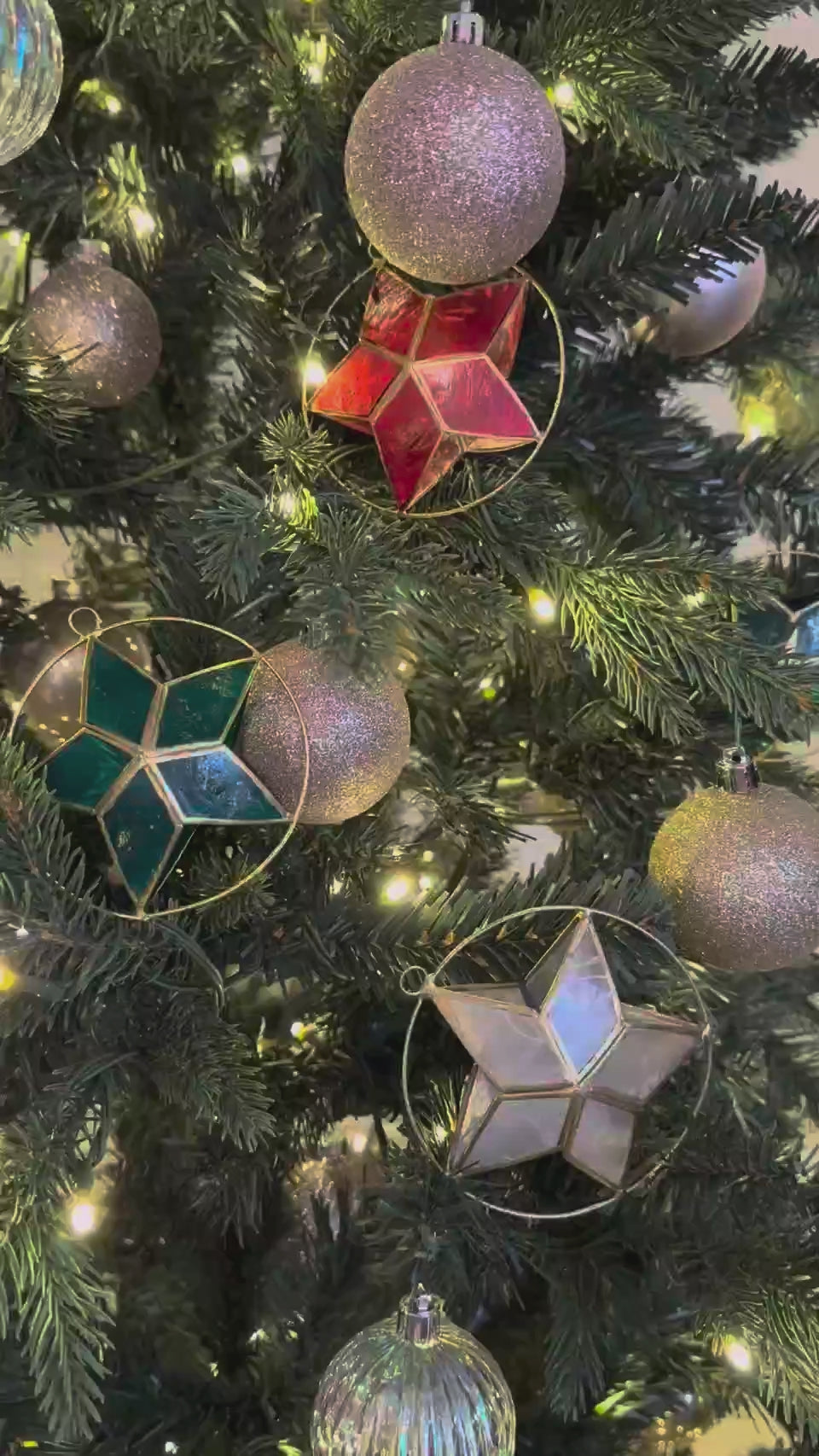 Capiz Star Ornaments - 4pcs per Set