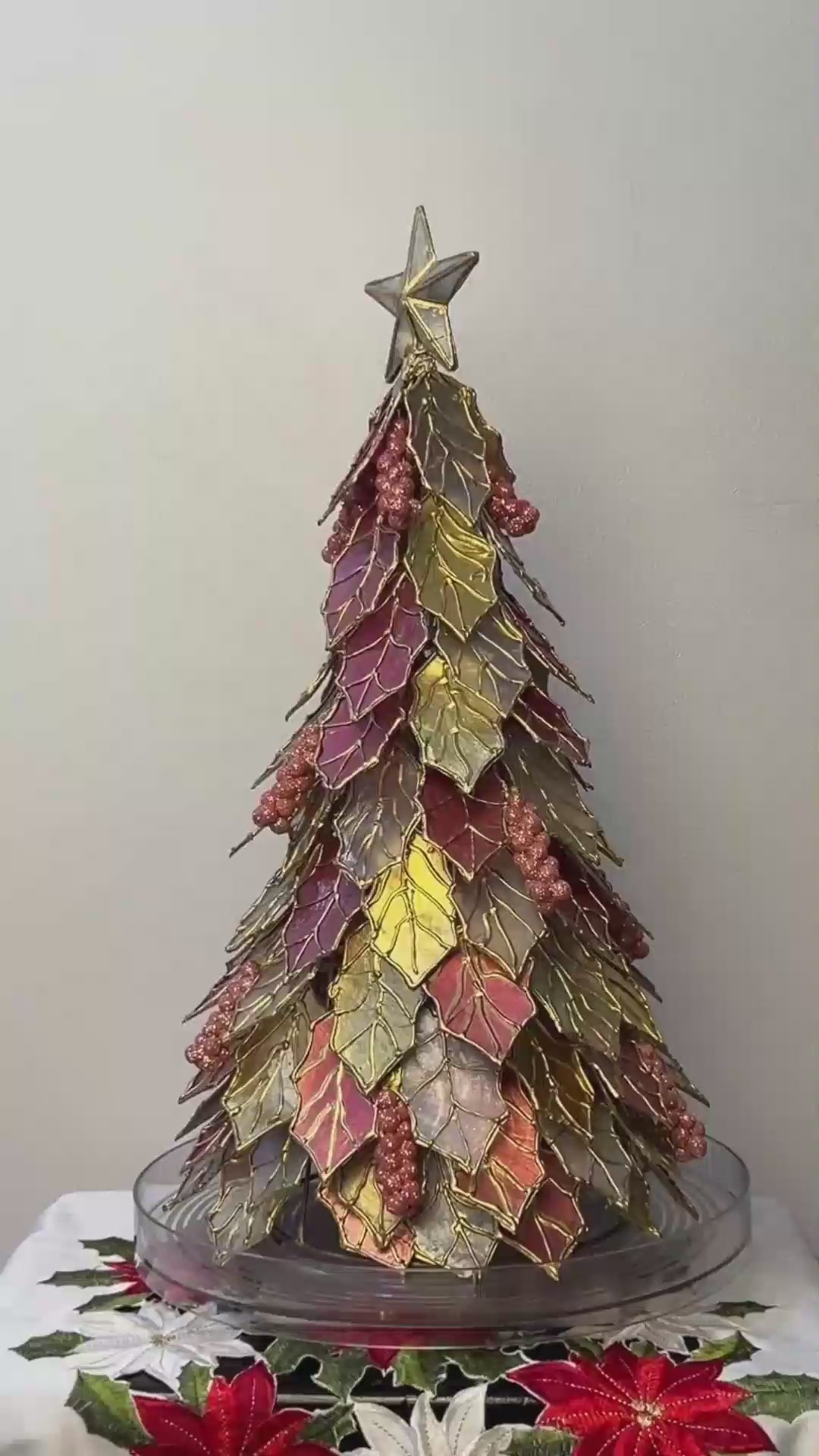 Capiz Christmas Tree - Old Rose - 18" & 23"