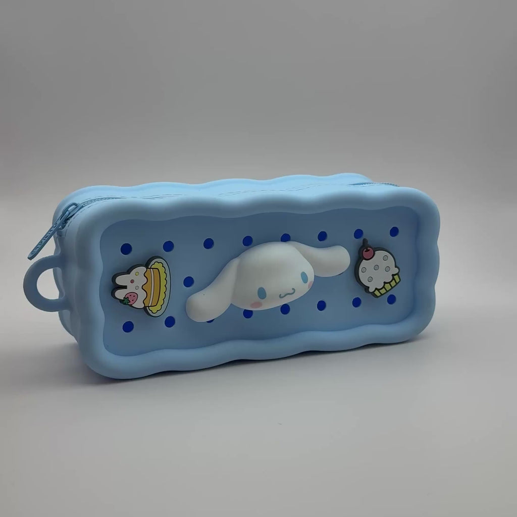 Silicone Cinnamoroll Charm Pencil Pouch