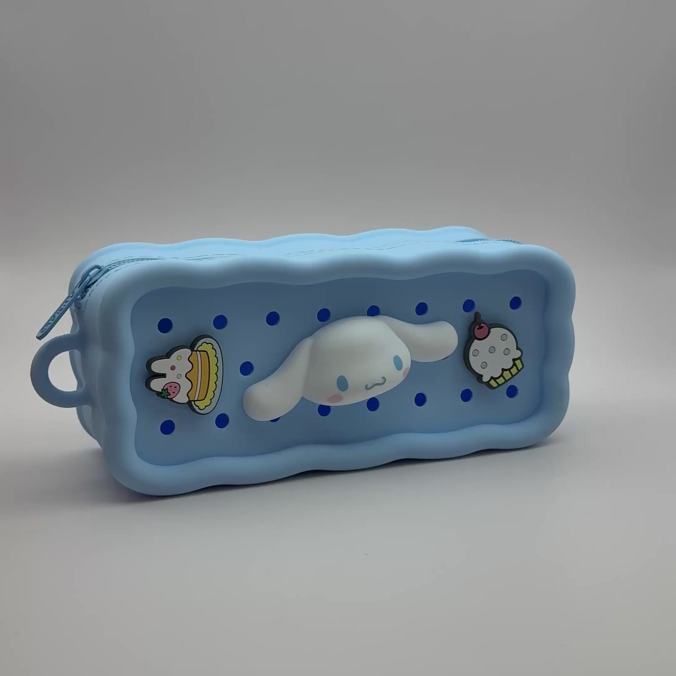 Silicone Cinnamoroll Charm Pencil Pouch