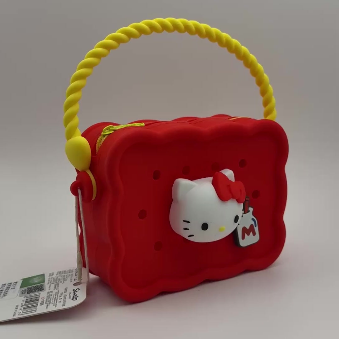 Hello Kitty Silicone Rectangular Kid Shoulder Jelly Bag