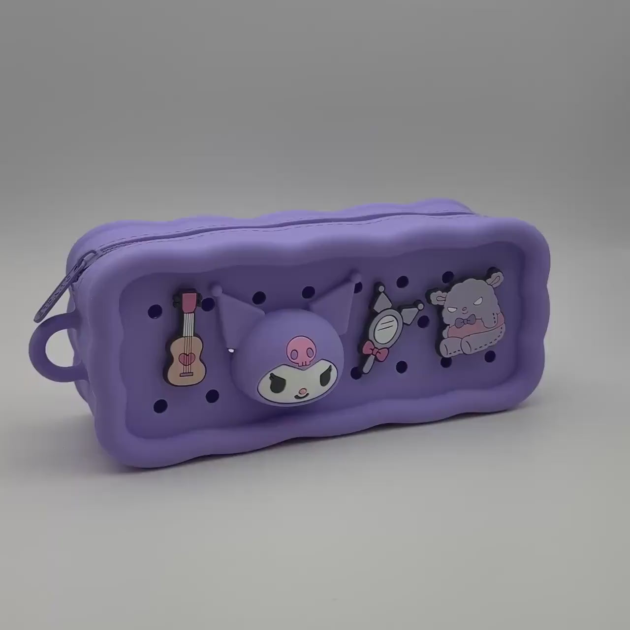 Silicone Kuromi Charm Pencil Pouch