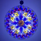 Philippine Flag-Inspired Tala Capiz Parol - Colored LED Christmas Filipino Lantern