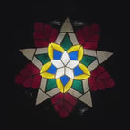 Merry Starlight Capiz Parol– Colored LED Christmas Star Lantern | Authentic Handmade Capiz Shell Decor